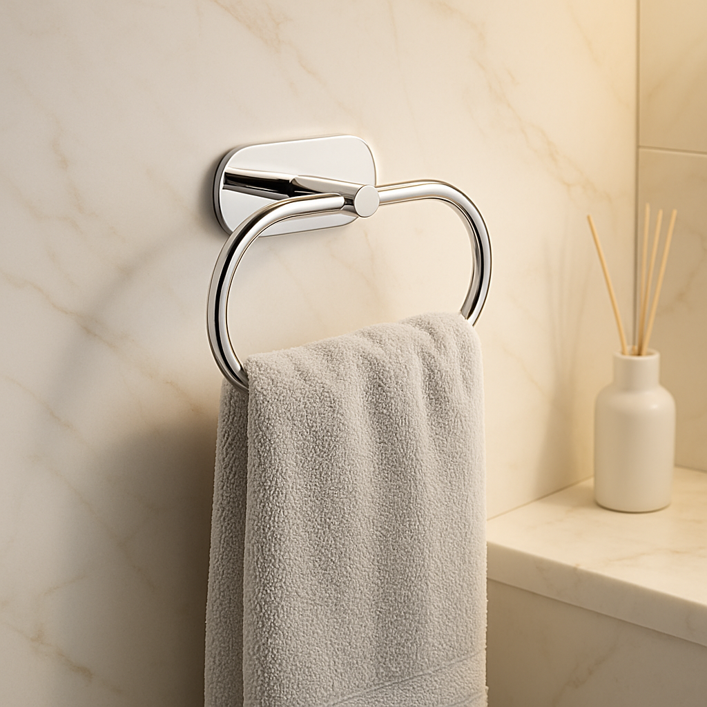 porte serviette salle de bain mural inox