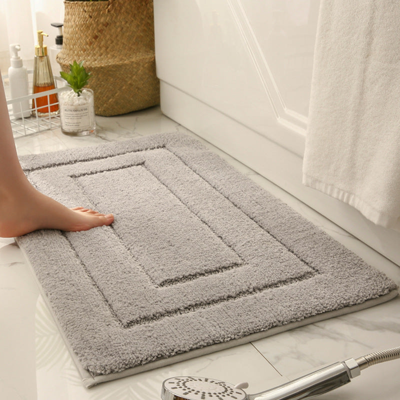 tapis de bain gris clair