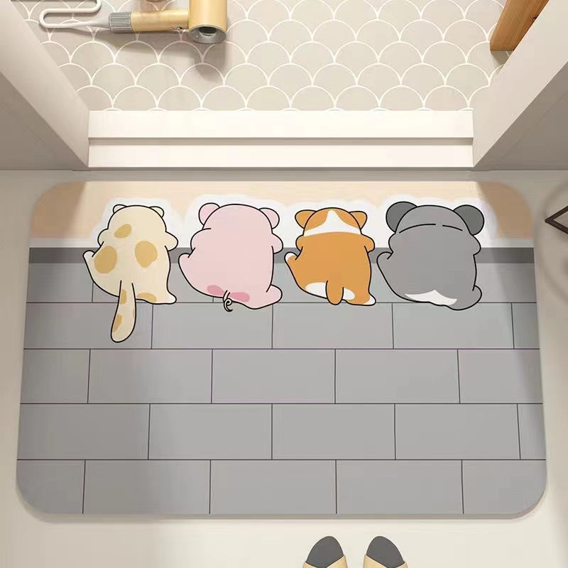 tapis de bain kawaii