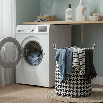 Panier linge pliable | Gain de place - La Maison D'Amour