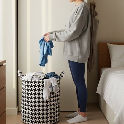 Panier linge pliable | Gain de place - La Maison D'Amour