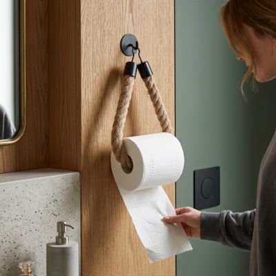 Porte papier toilette mural | Design Pratique - La Maison D'Amour