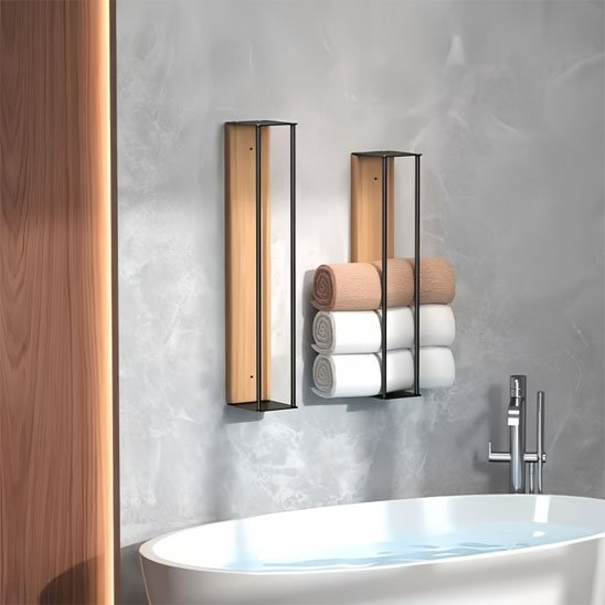 Porte serviette mural salle de bain | Épurée - La Maison D'Amour