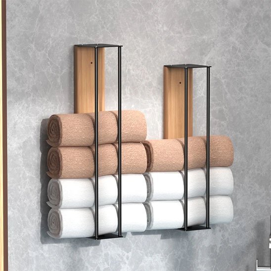 Porte serviette mural salle de bain | Épurée - La Maison D'Amour
