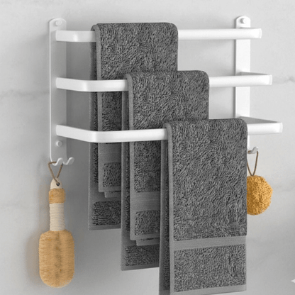 Porte serviette mural | 3 Barres Pivotantes - La Maison D'Amour