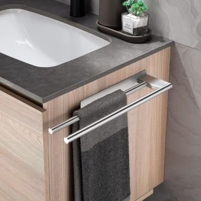 Porte serviette salle  bain gris 