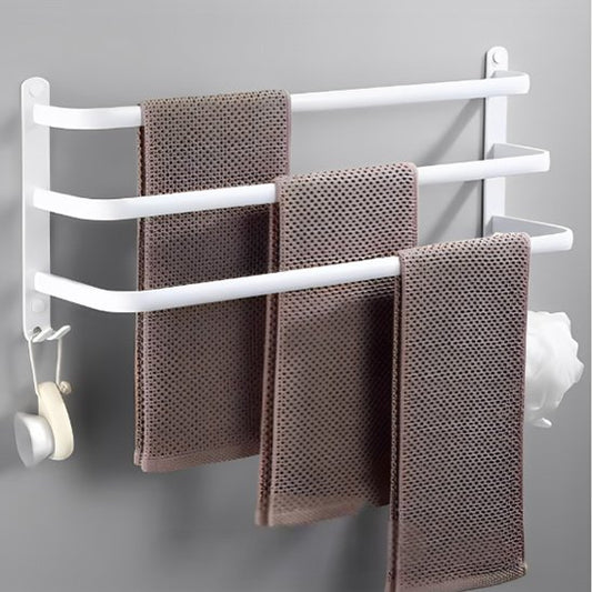 Porte serviette salle de bain étagère 3 barres