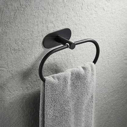 porte serviette salle de bain noir