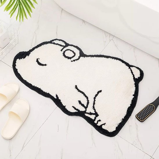 tapis de bain en forme de ours