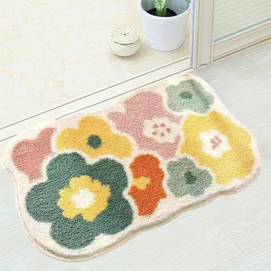 Tapis de bain Fleur