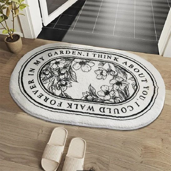 Tapis de bain | Floral Antidérapant - La Maison D'Amour