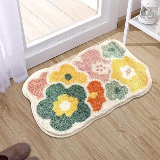 Tapis de Bain Motif Fleur